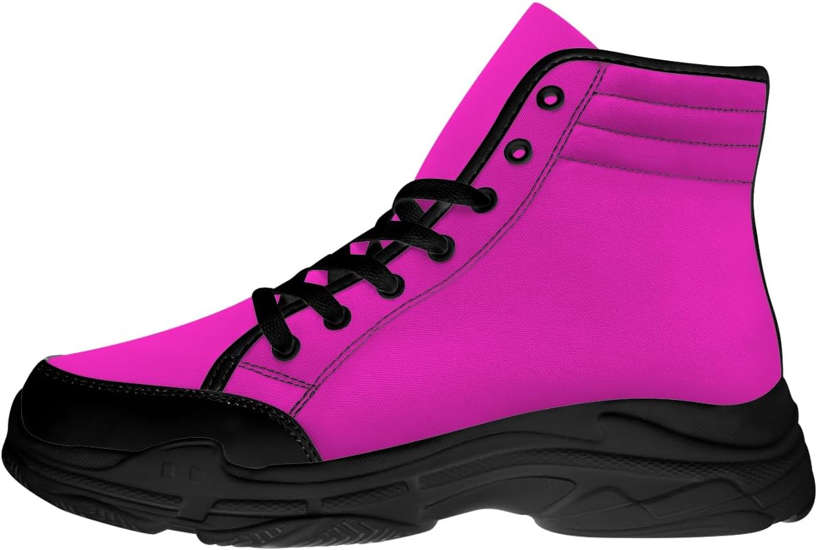 

Мужские и женские розовые кроссовки на высокой подошве, тканевые с шнуровкой, платформенные, подарок для него и для нее Generic