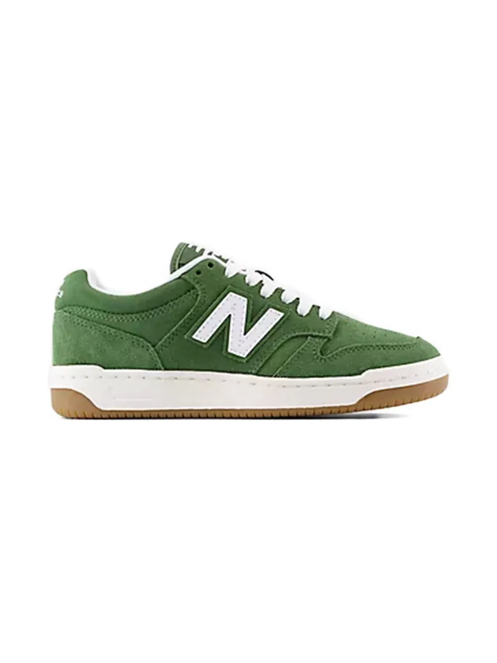Кроссовки B480 LACE из замши и кожи New Balance Kids, зеленый — фото 2