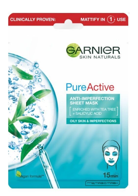 

Garnier Skin Naturals Pure Active тканевая маска для лица, 28 g