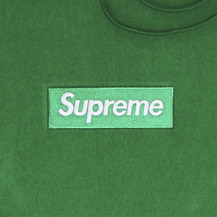 Толстовка Supreme Box Logo Hooded Sweatshirt Green, зеленый — фото 2