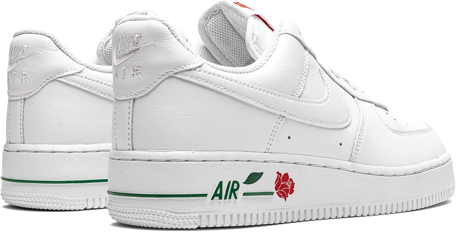 Кроссовки Nike Unisex Air Force 1 07, белый/красный/зеленый — фото 3