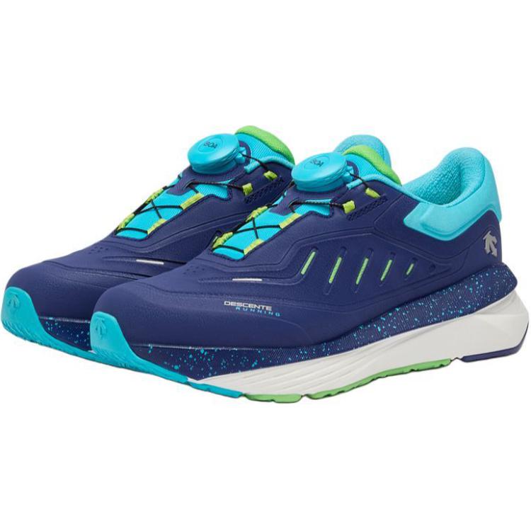 DESCENTE Беговые нескользящие износостойкие низкие детские кроссовки Marine Blue для подростков — фото 3