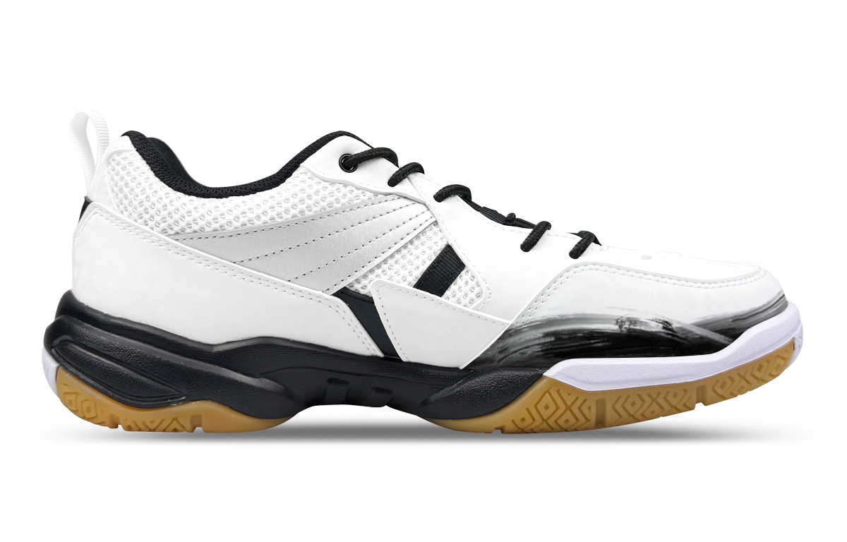 LINING Кроссовки для бадминтона мужские Koba Cushioning Abrasion Resistant Breathable Low top белые черные — фото 3