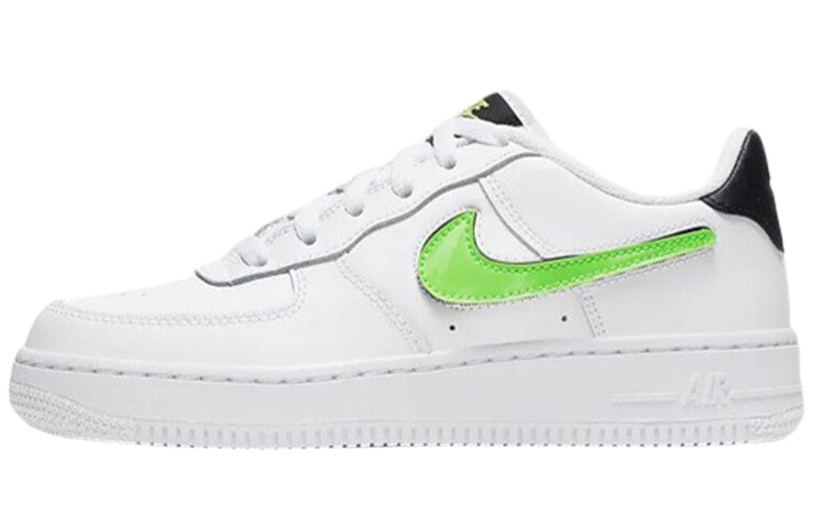 Кроссовки Nike Air Force 1 Low Removable Swoosh White Green Strike GS