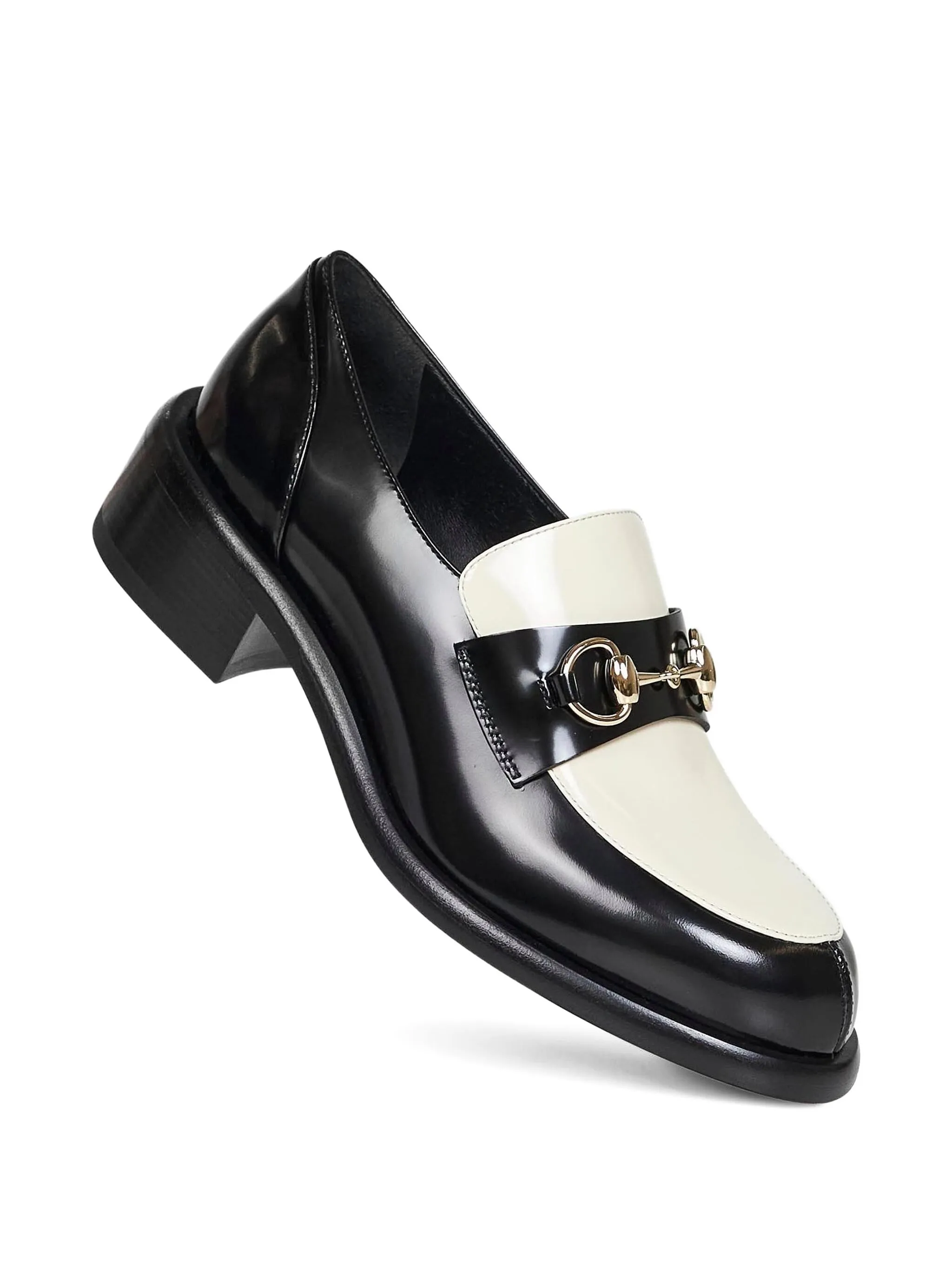 Лоферы Horsebit 35 с миндалевидным носком Gucci, черный — фото 4