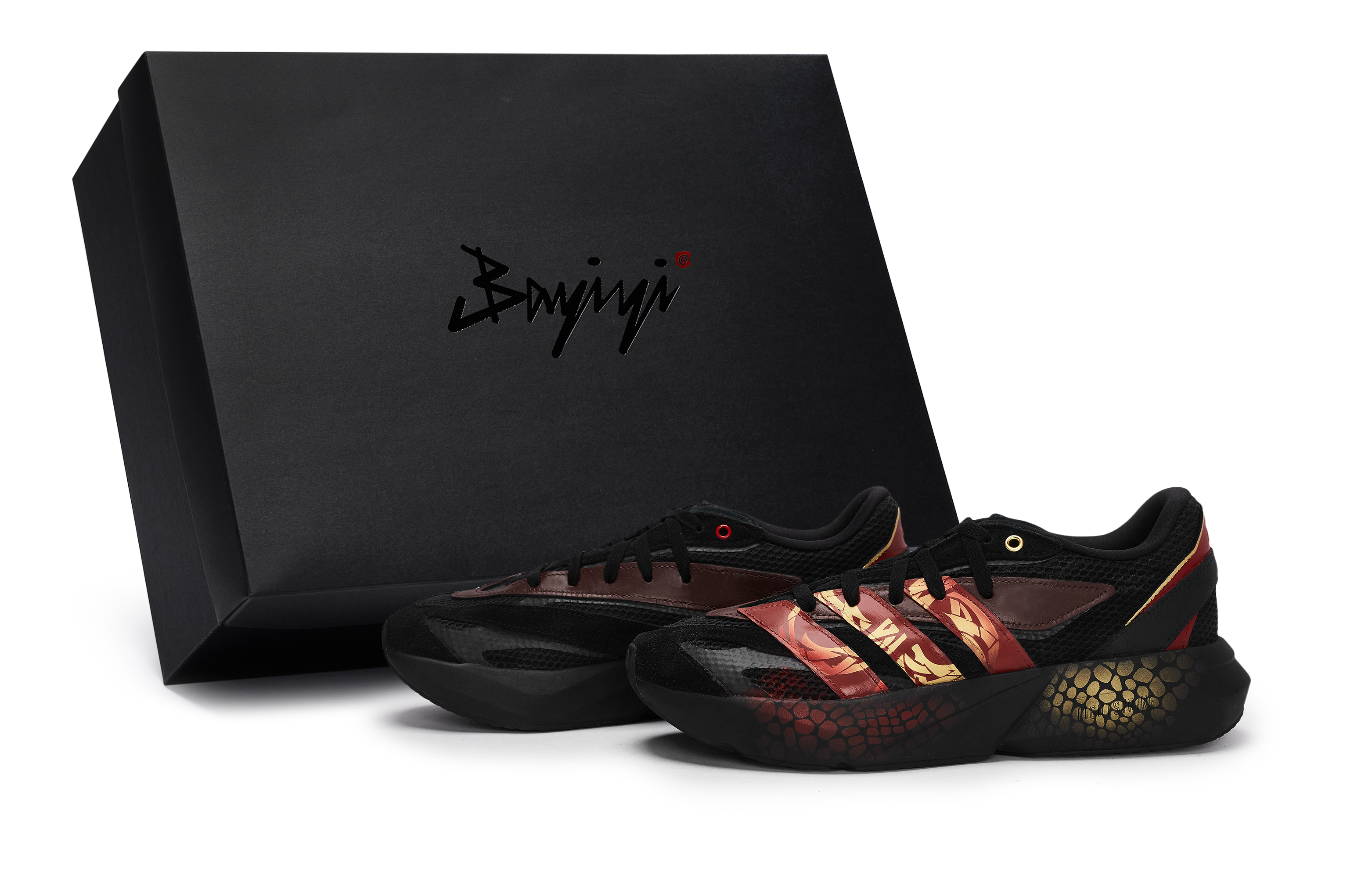 

Adidas Кроссовки LIGHTBLAZE с противоскользящим покрытием, износостойкие, низкие, мужские, черные, красные, золотые