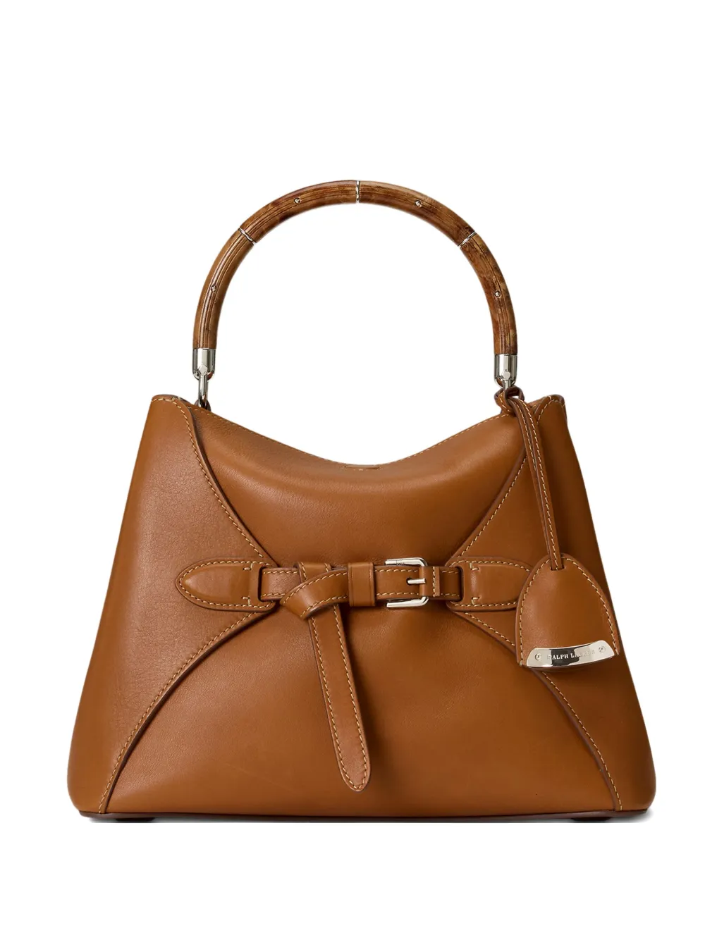 

Сумка-тоут среднего размера с бамбуковой ручкой Ralph Lauren Collection, коричневый