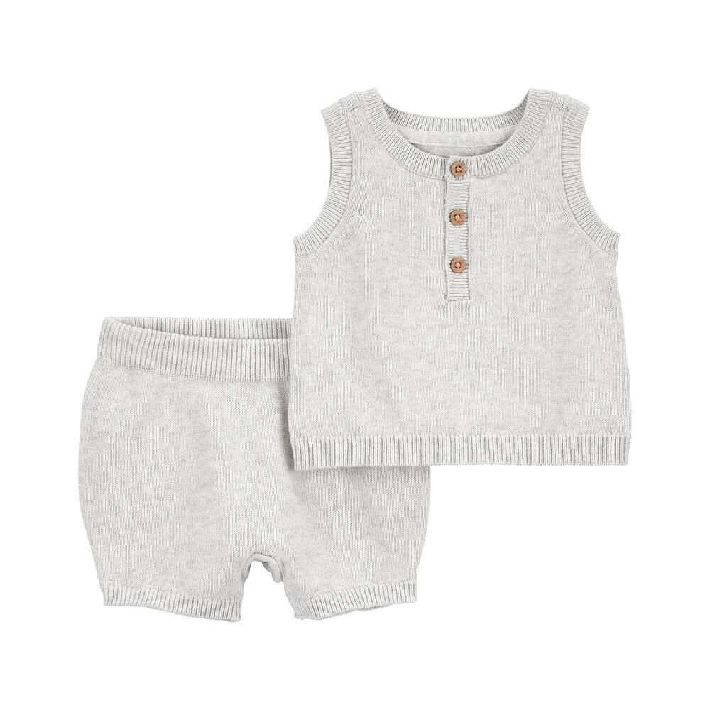 

Комплект из свитера, майки и шорт Baby Carter's из 2 предметов, цвет Heather