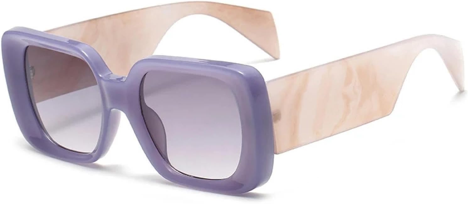 

Модные женские солнцезащитные очки большого размера, желейного цвета, ретро-узор, широкие дужки; мужские градиентные очки с защитой от УФ-излучения UV400 VFDHN, Purple Purple