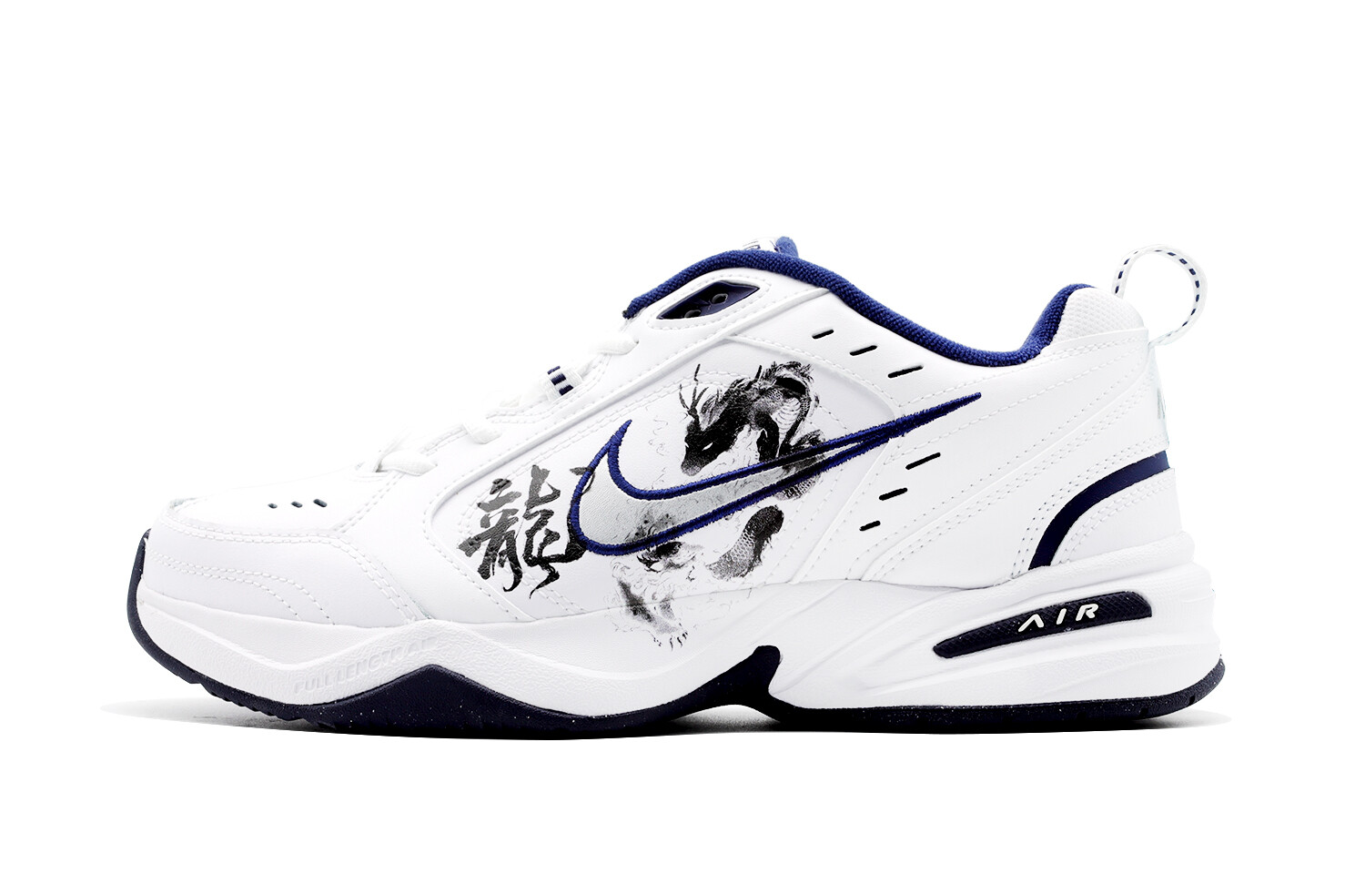 

Кроссовки Air Monarch 4 Chunky унисекс с низким верхом белого/синего/черного цвета Nike, Черный, Кроссовки Air Monarch 4 Chunky унисекс с низким верхом белого/синего/черного цвета Nike