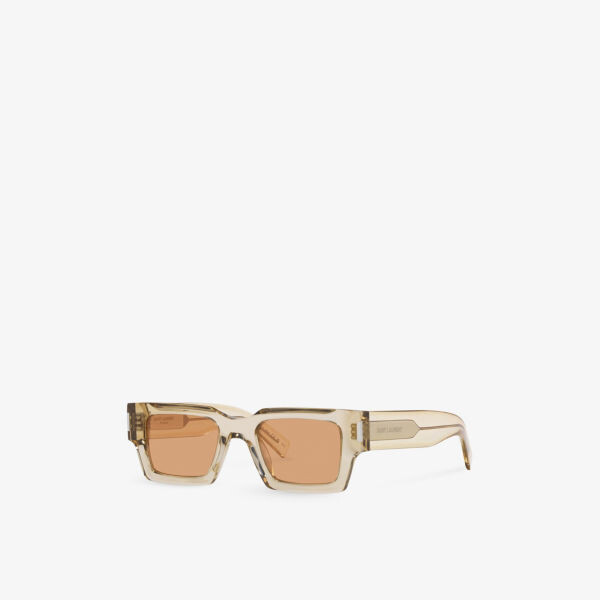 Солнцезащитные очки Ys000468 в прямоугольной оправе из ацетата Saint Laurent, желтый — фото 2