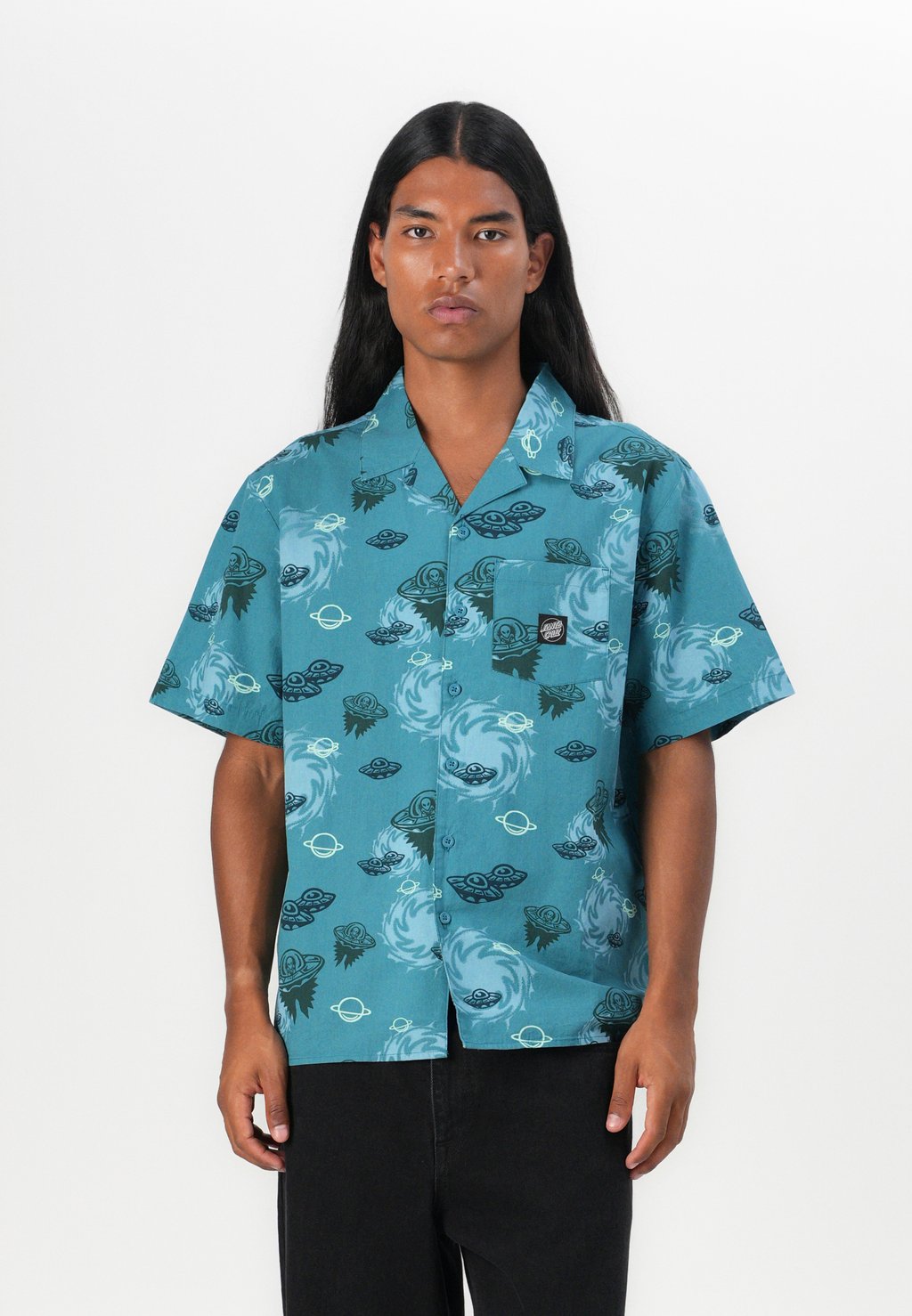 

Рубашка на пуговицах WINKOWSKI UFO UNISEX - Shirt Santa Cruz, металлик серый