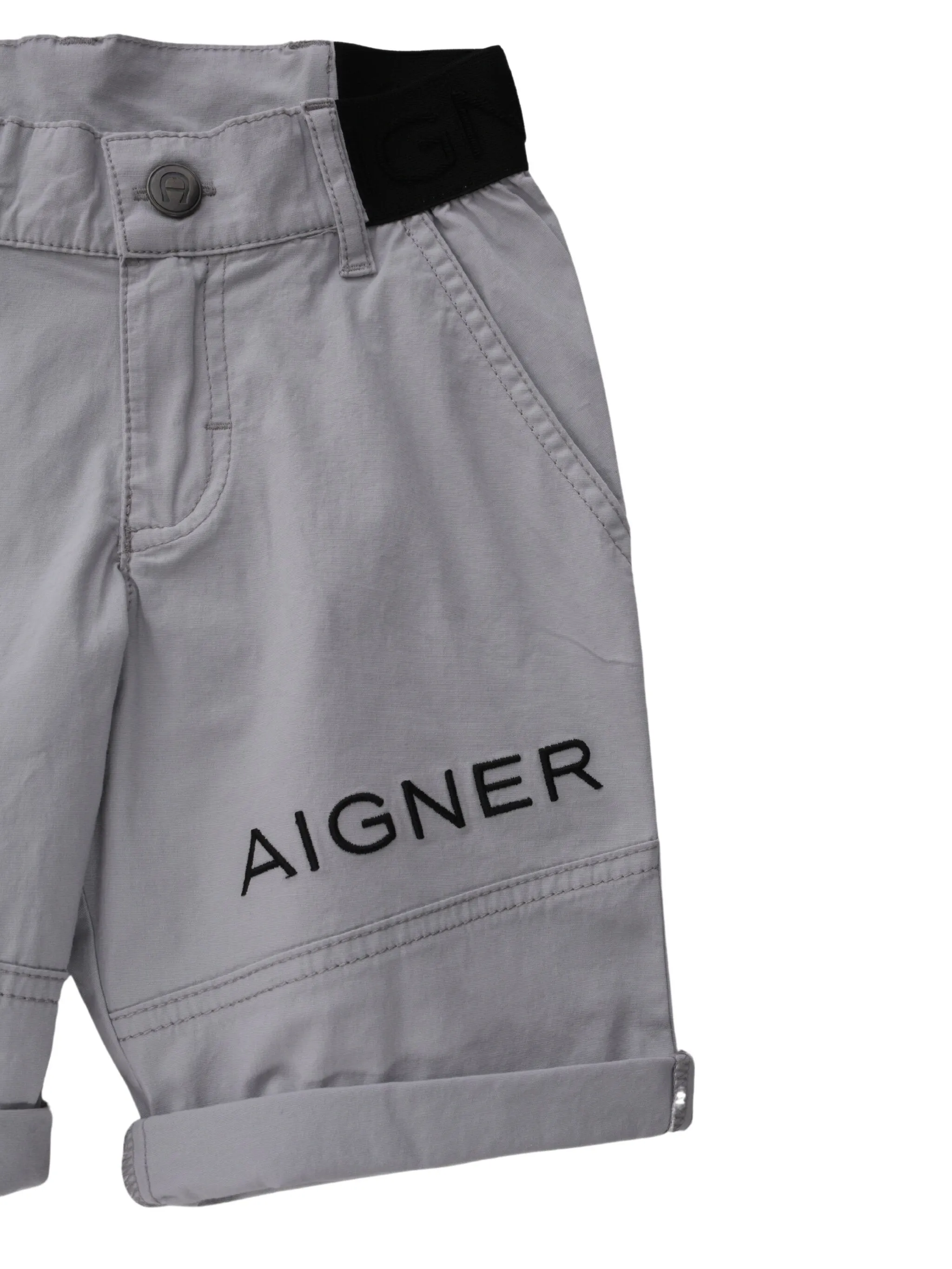 Шорты с логотипом Aigner Kids, серый — фото 4