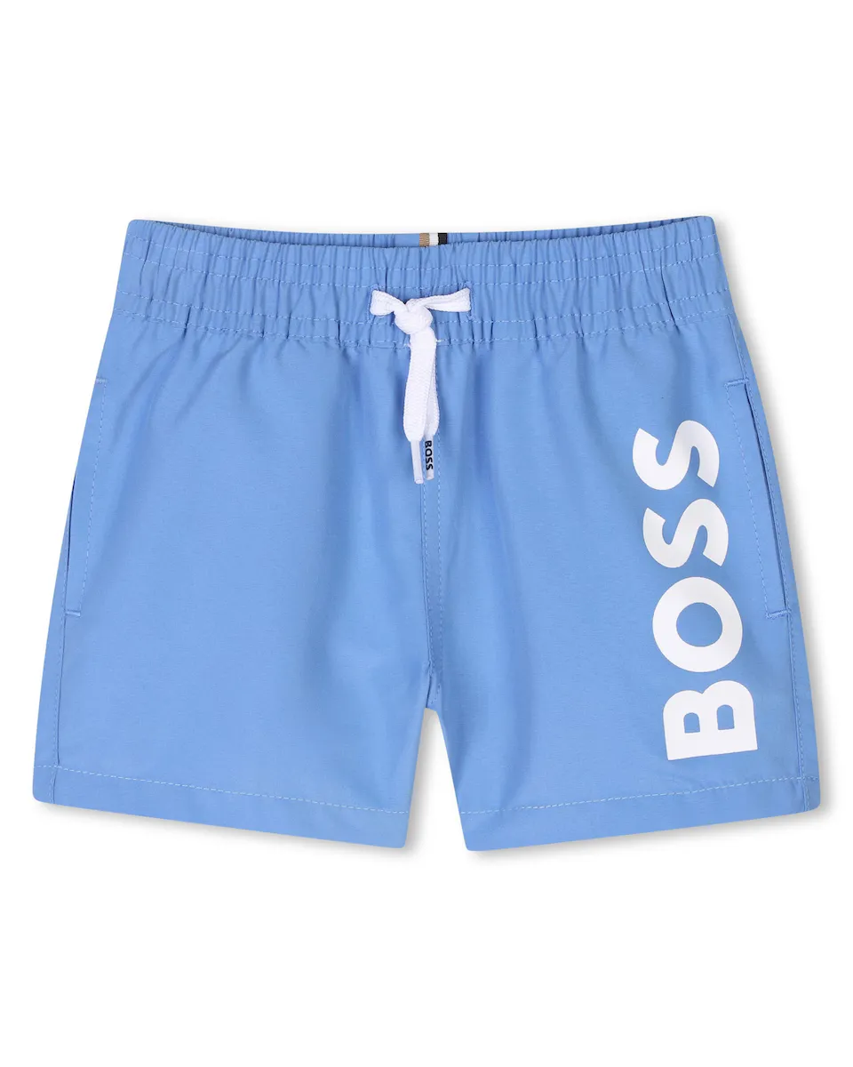 

Купальник для мальчика с логотипом BOSS Kidswear, бирюзовый