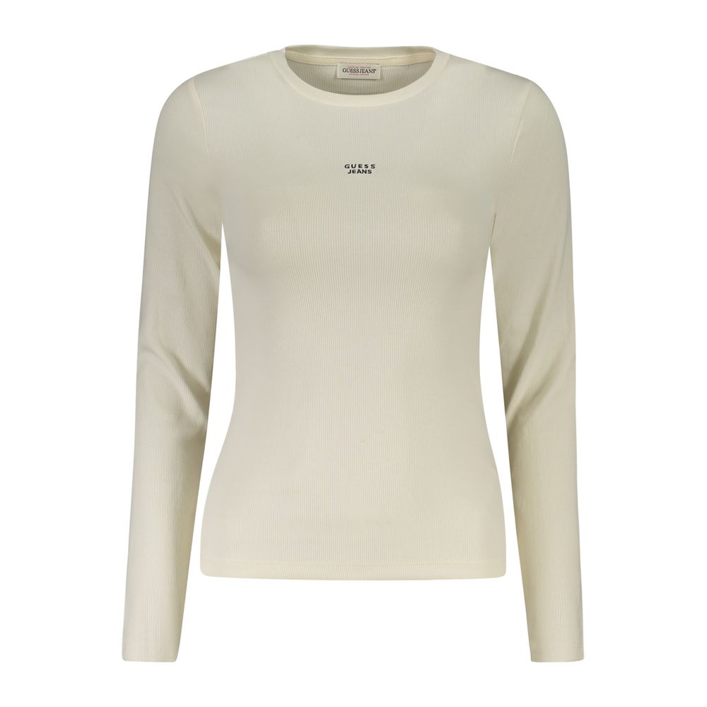 

Белая хлопковая женская футболка Guess Shoes, белый