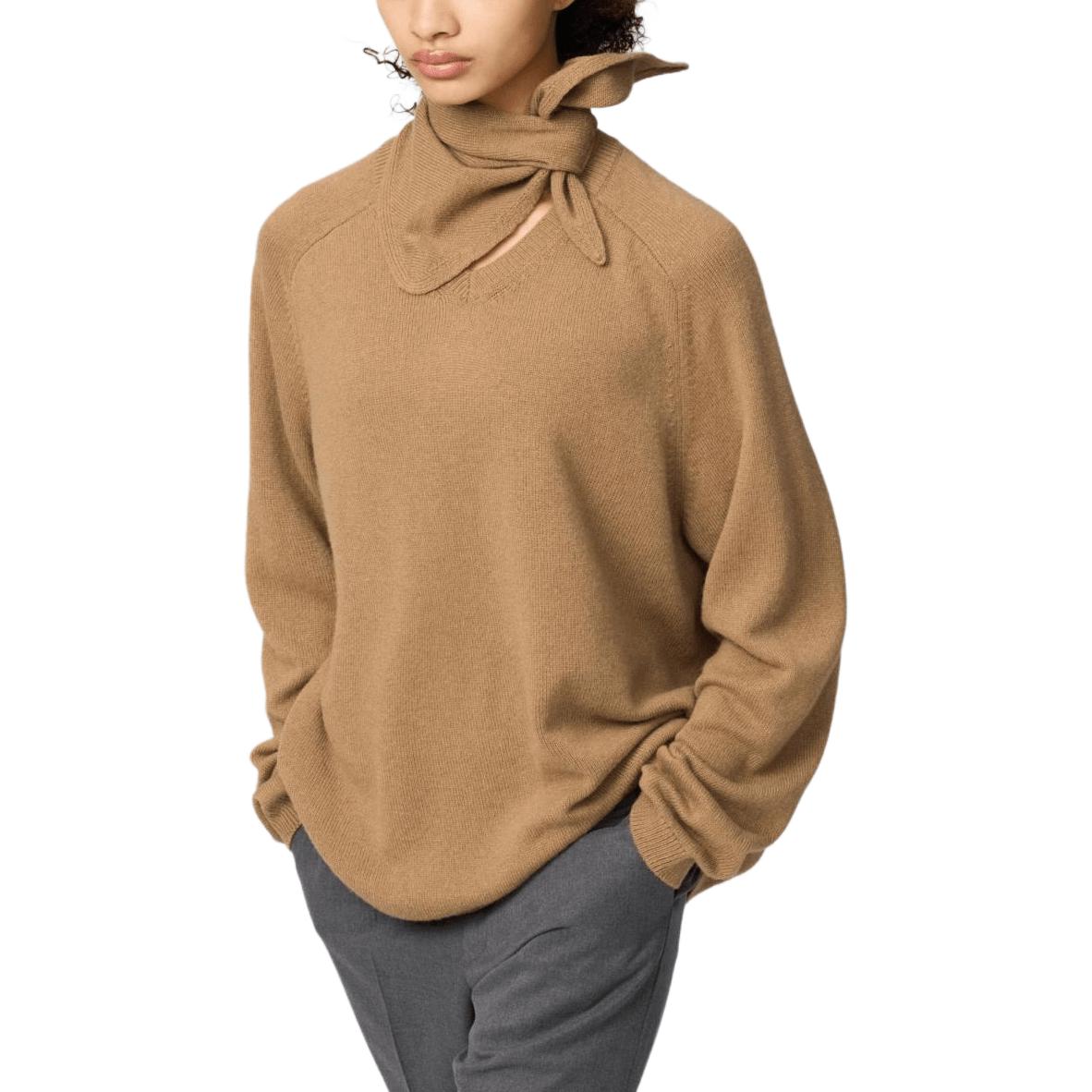 

Свитер Clare Waight Keller C Collection FW25 женский UNIQLO, темно-бежевый