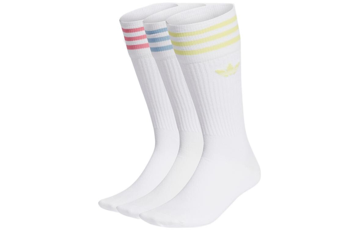 

Носки до колена унисекс Adidas Originals, цвет 1 set of 3 double packs (red + yellow + blue)