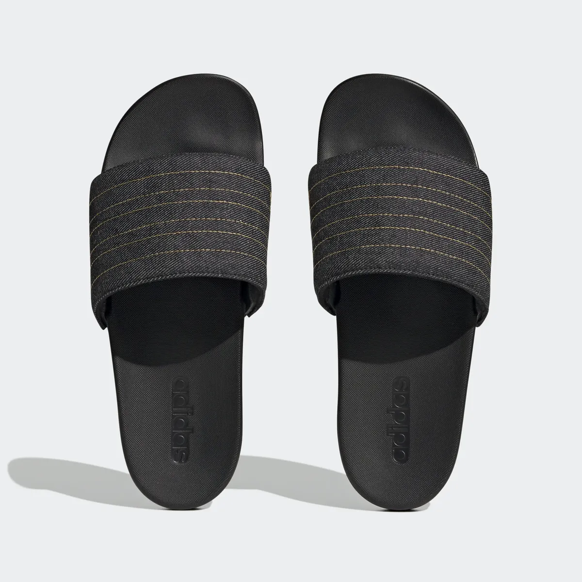 Adidas Спортивные купальные сандалии "COMFORT ADILETTE" Adidas Sportswear, цвет Core Black / Preloved Yellow / Core Black — фото 4