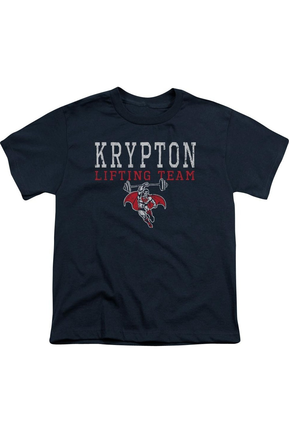 

Футболка с коротким рукавом DC Comics "Krypton Lifting" для детей Gildan, темно-синий