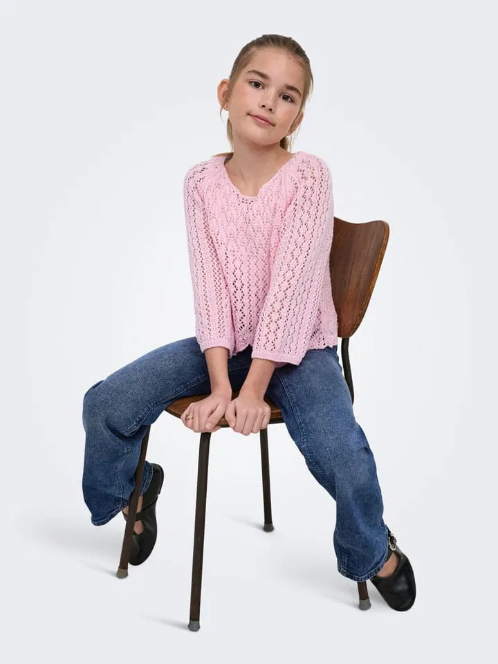 Пуловер хлопковый KIDS ONLY, розовый