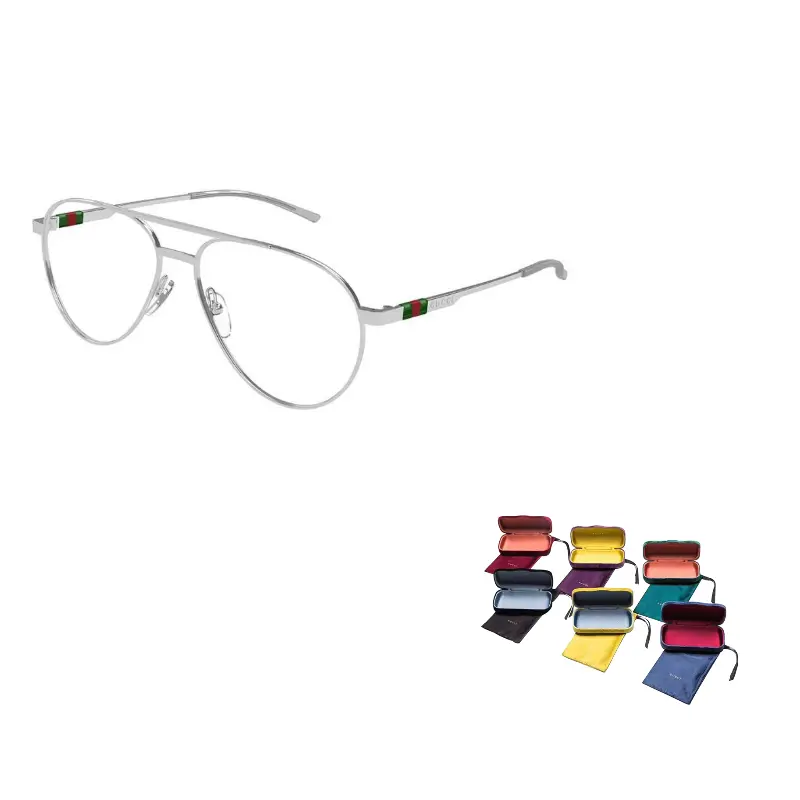

GUCCI Очки пилотской оправы Pilot Frame, Silver