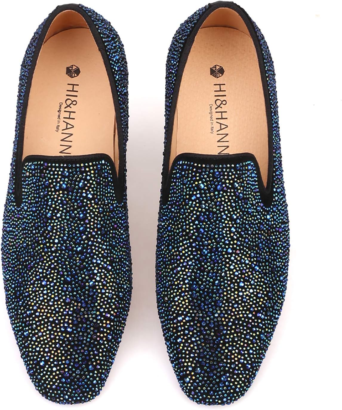 

Мужские кожаные туфли HIHANN с разноцветными стразами, мужские лоферы для торжеств, повседневные мокасины Hi&Hann