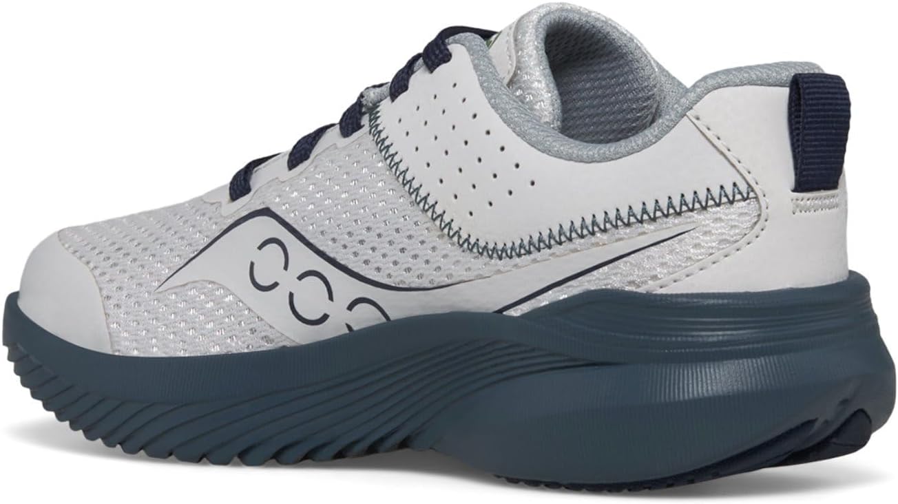 Детские кроссовки Saucony Kinvara 14 унисекс от шнуровки до носка, синий/зеленый/серый — фото 3