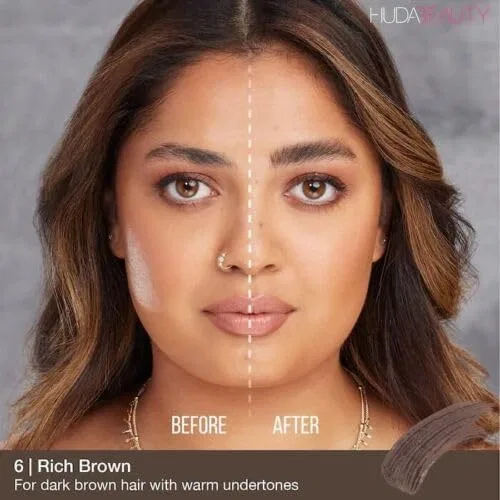 Гель для бровей HUDA BEAUTY Full & Fluffy Volume Fiber Gel Rich Brown Hudabeauty — фото 4