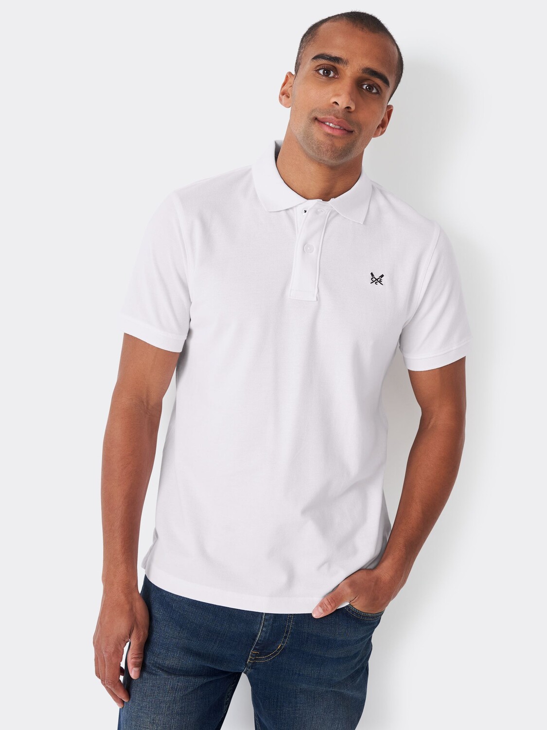 

Рубашка-поло Classic Pique Crew Clothing, Белый