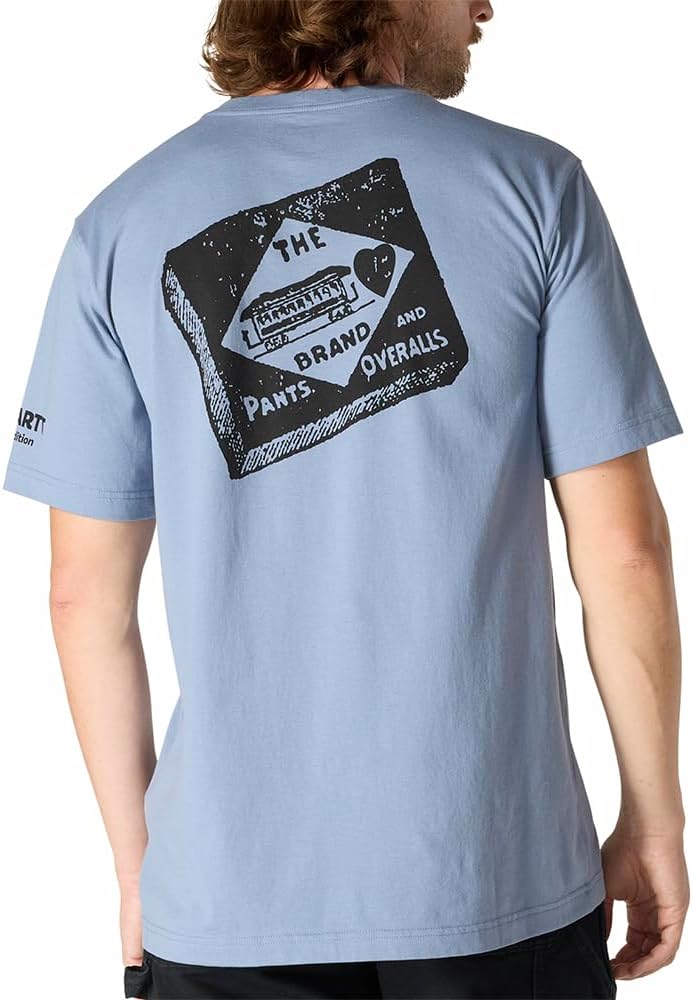 

Футболка Carhartt Men's 107052 Relaxed Fit Lightweight Pocket Short-Sleeve Streetcar Gra, Light Faded Navy, Синий, Футболка Carhartt Men's 107052 Relaxed Fit Lightweight Pocket Short-Sleeve Streetcar Gra, Light Faded Navy