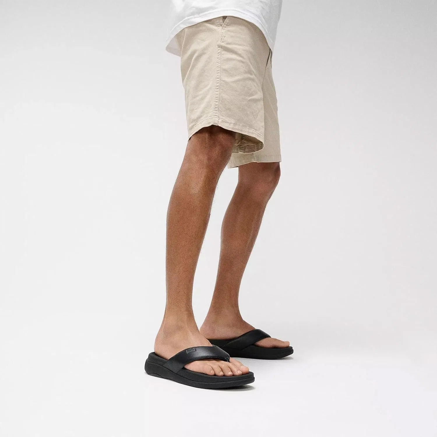 Мужские сандалии Fitflop F-mode Go с перемычкой между пальцами, Black — фото 2