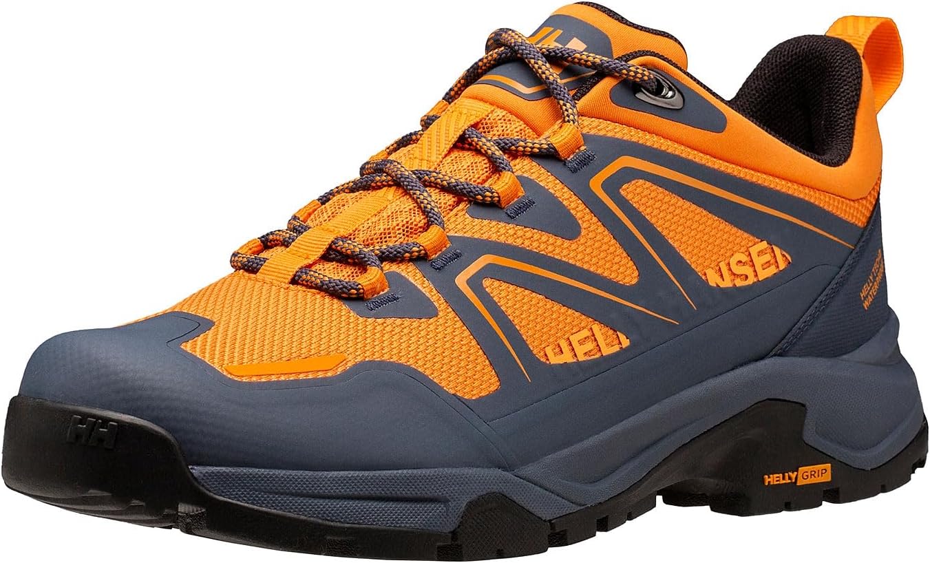 Мужские водонепроницаемые треккинговые ботинки Helly-Hansen Cascade Low HT - прочная обувь для активного отдыха, легкие и удобные ботинки для походов, оранжевый — фото 2