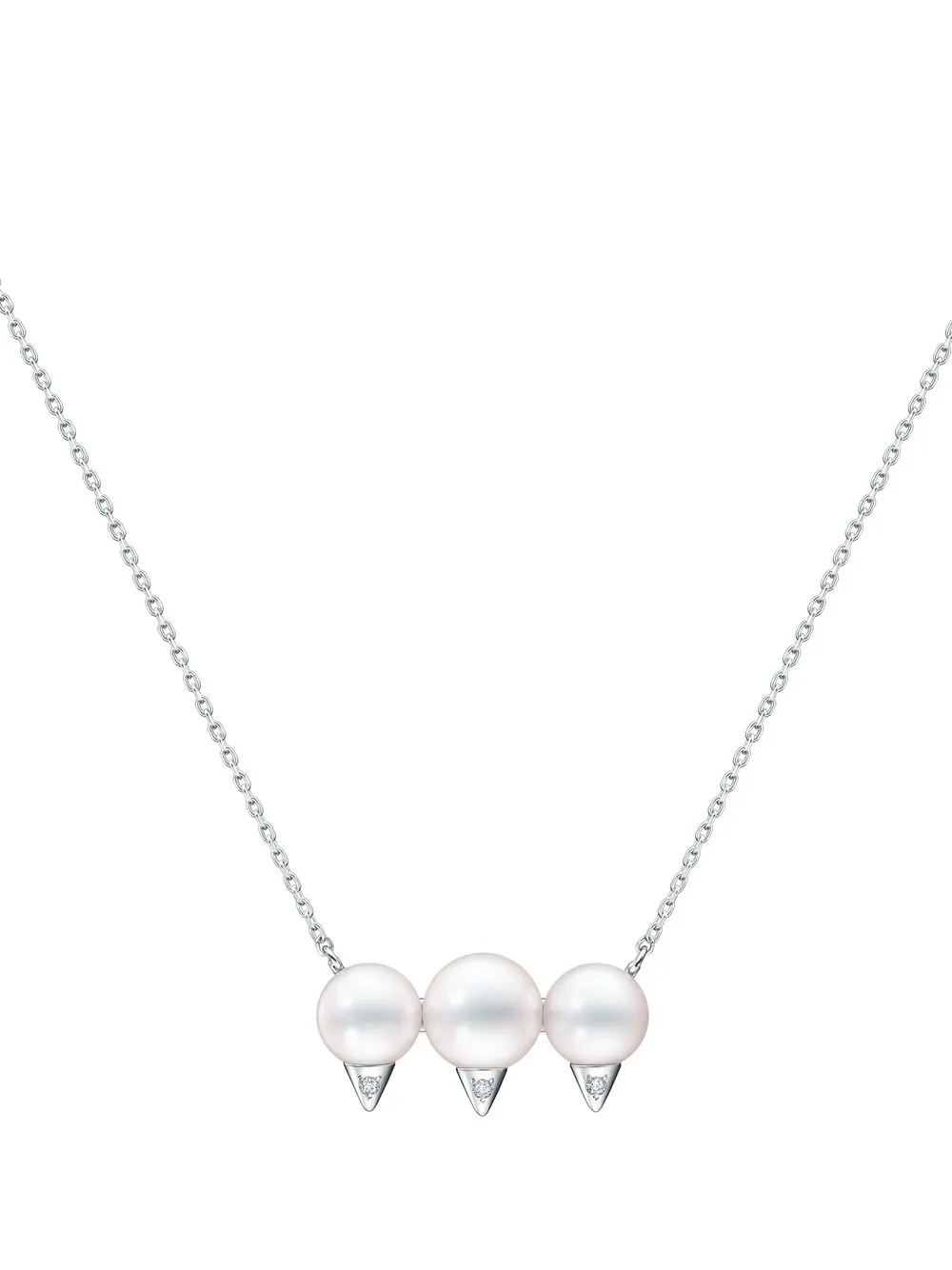 

Колье Collection Line Danger из белого золота с бриллиантами TASAKI, серебяный