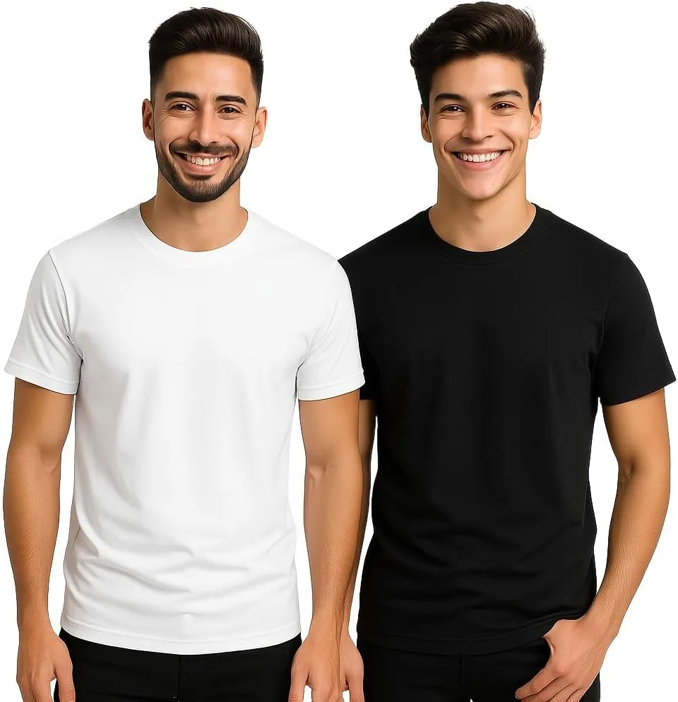 

Футболка AMIGOS с круглым вырезом и коротким рукавом для мужчин Regular Fit - набор из 2 штук