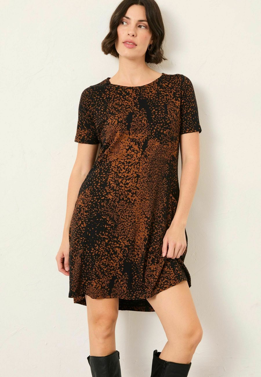 

Платье FatFace REGULAR FIT , Black Layered Animal/Black