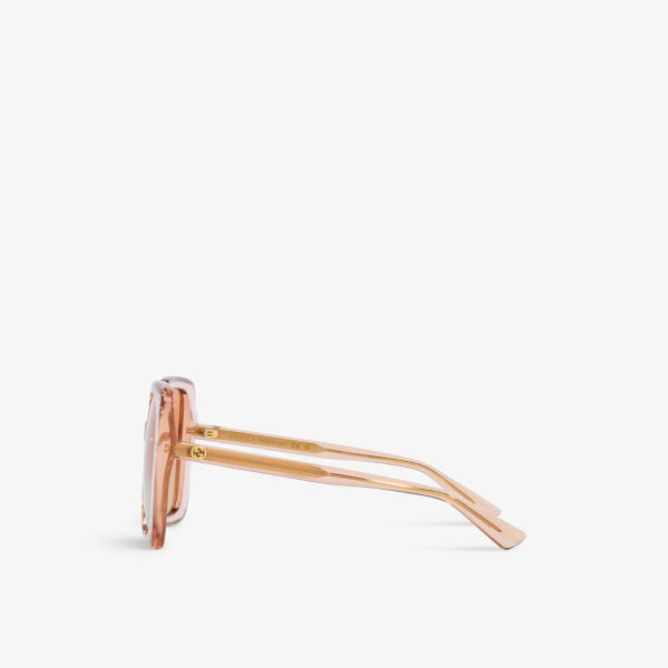 GC002074 GG1314S солнцезащитные очки из полиамида в квадратной оправе Gucci, бежевый — фото 4