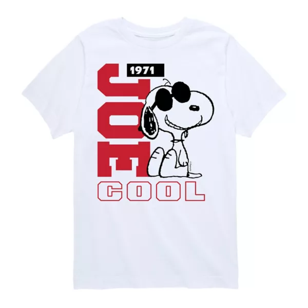 

Футболка с принтом Peanuts Joe Cool College для мальчиков 8-20 лет Licensed Character, белый