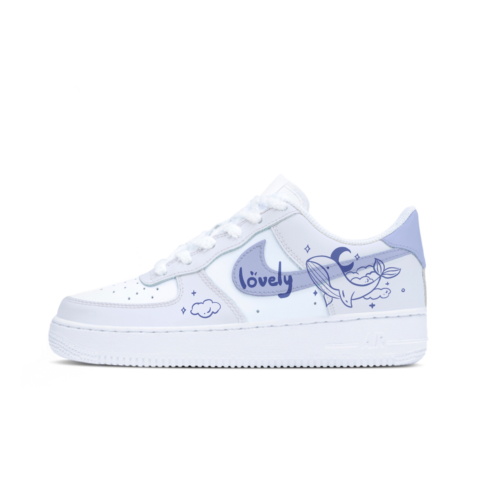 

Nike Air Force 1 LE нескользящие амортизирующие износостойкие низкие детские скейтбординг кроссовки white для подростков