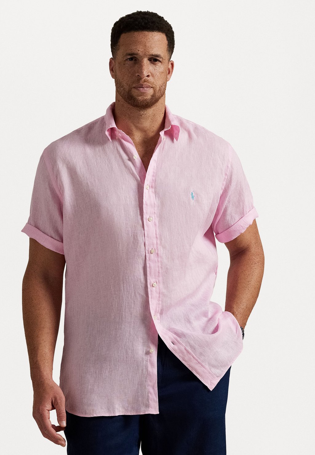 

Рубашка LINEN SHIRT Polo Ralph Lauren Big & Tall, розовый