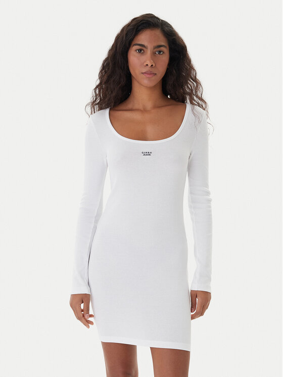 

Повседневное платье classic fit W5BK12 KA0H1 Guess Jeans, белый