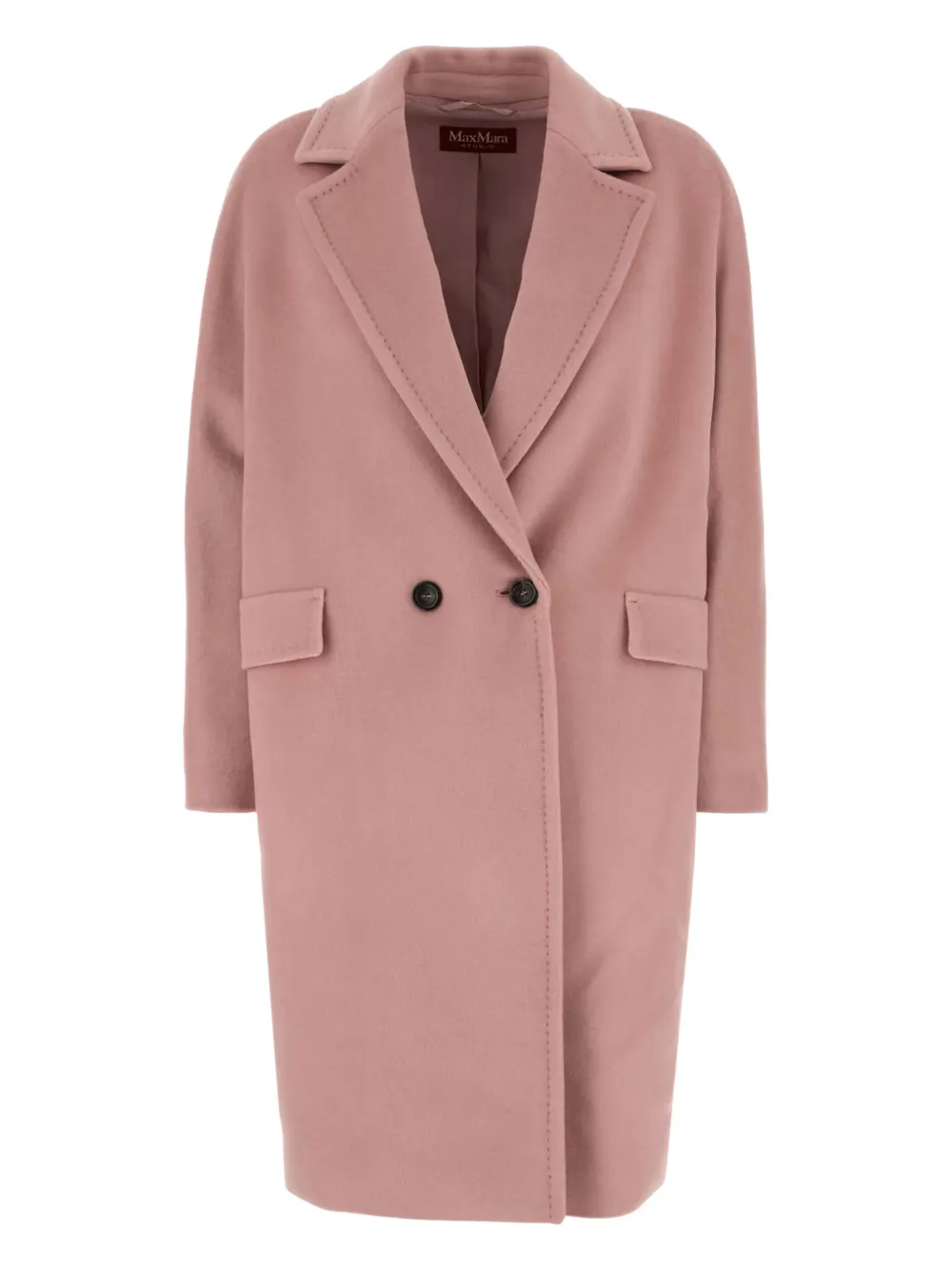 

Шерстяное двубортное пальто MAX MARA, розовый