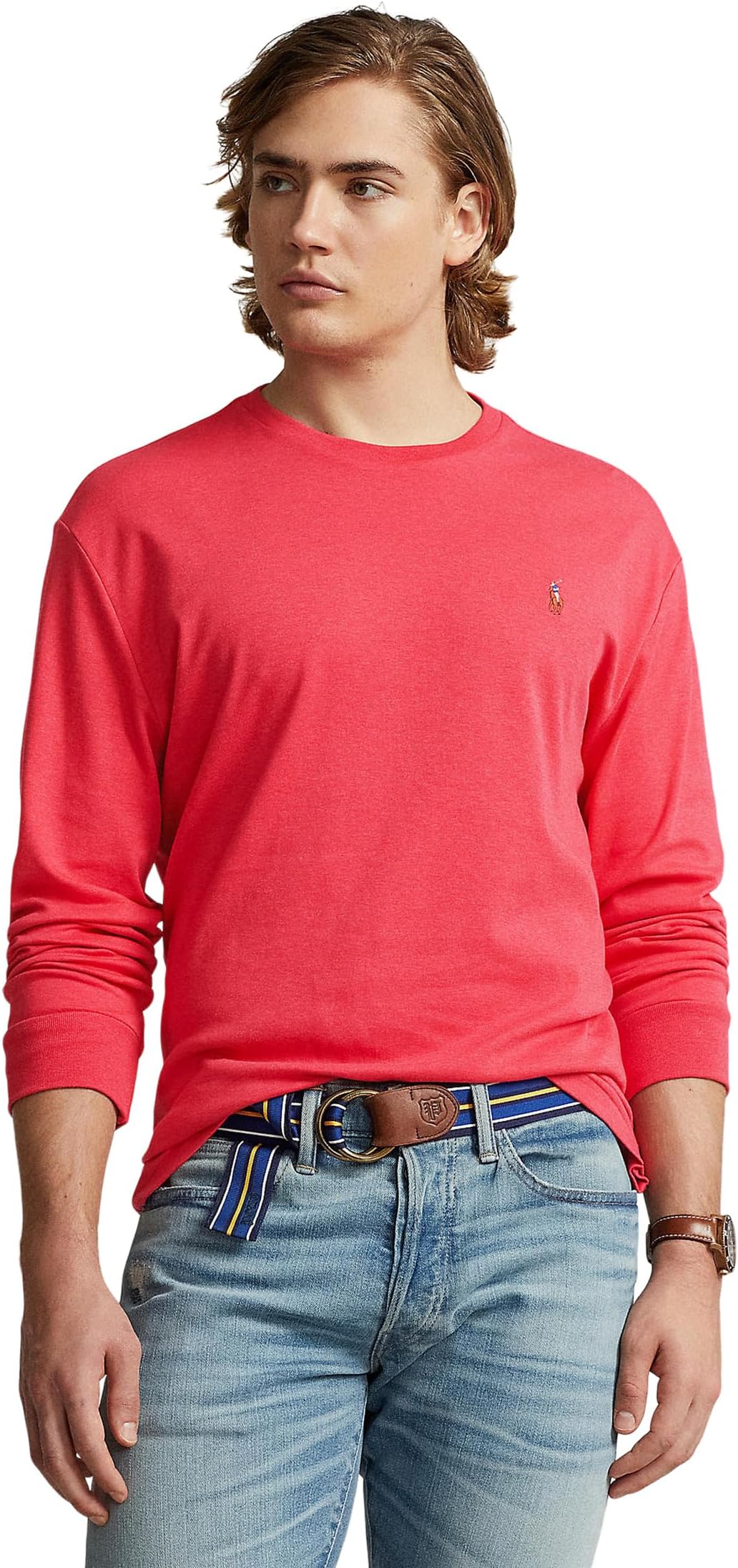 

Футболка Polo Ralph Lauren Classic Fit Soft Touch Long-Sleeve Tee, цвет Rosette Heather