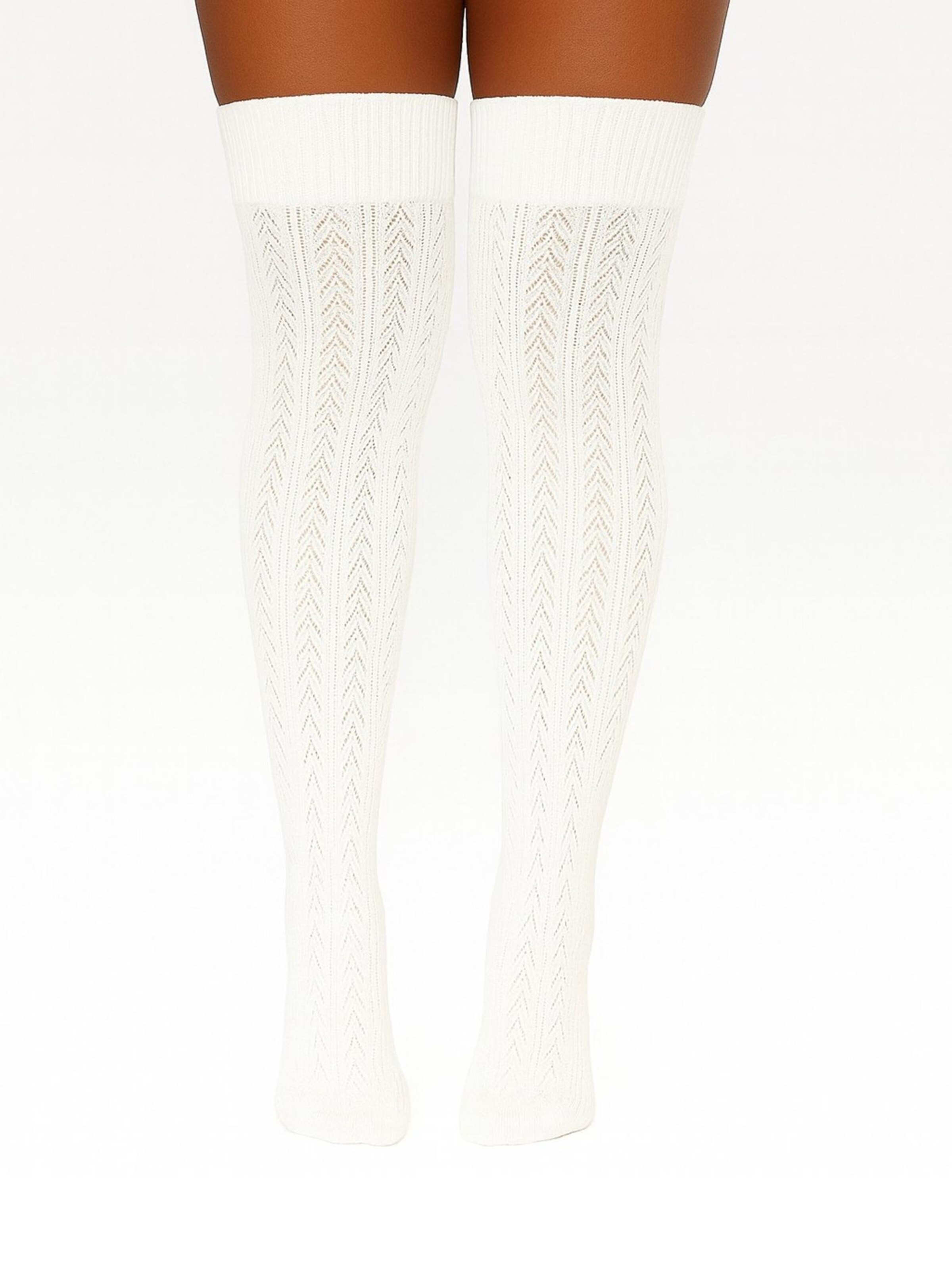 

Lycille Носочки Over the Knee в цвете White