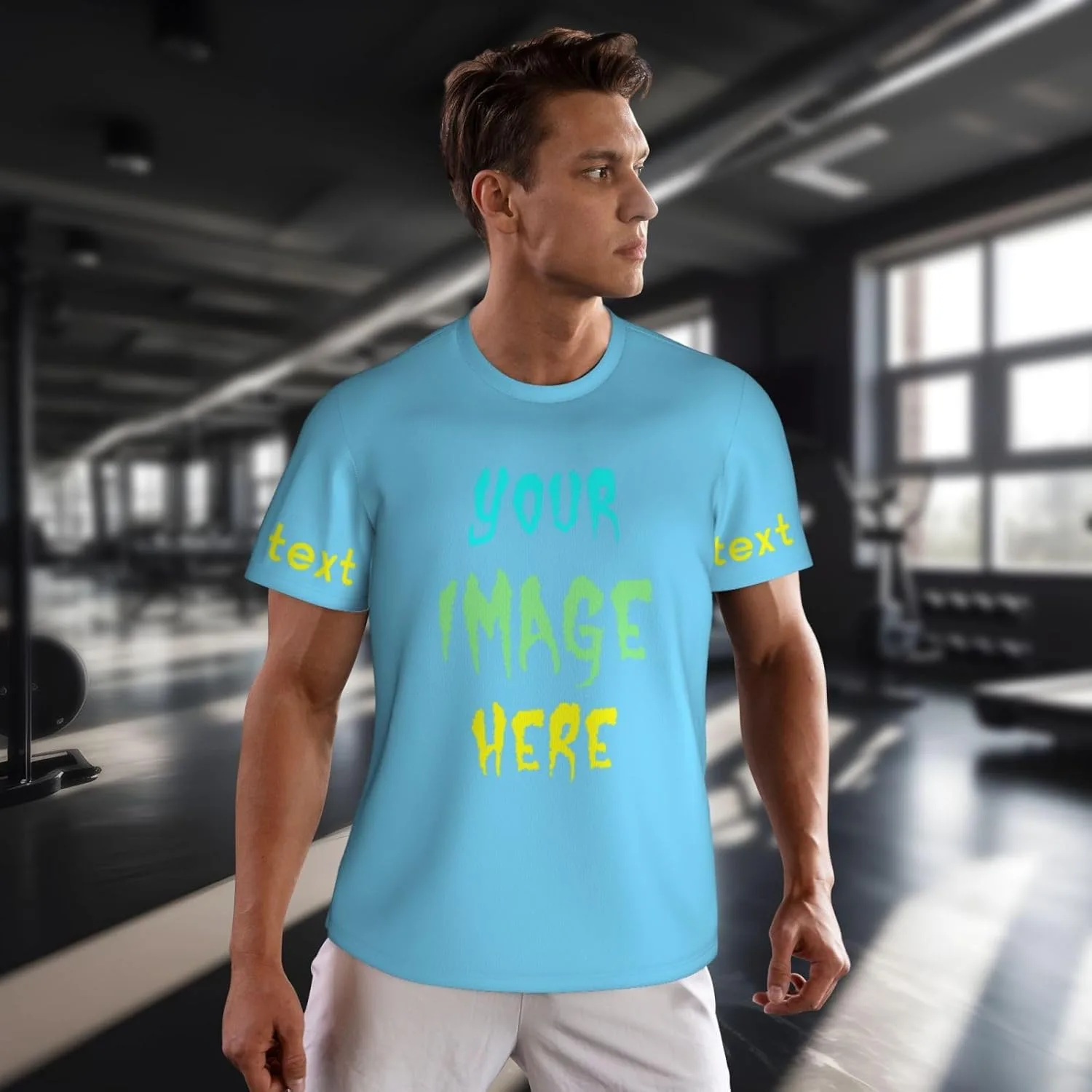 Футболка Custom для мужчин с фото и текстом — фото 4