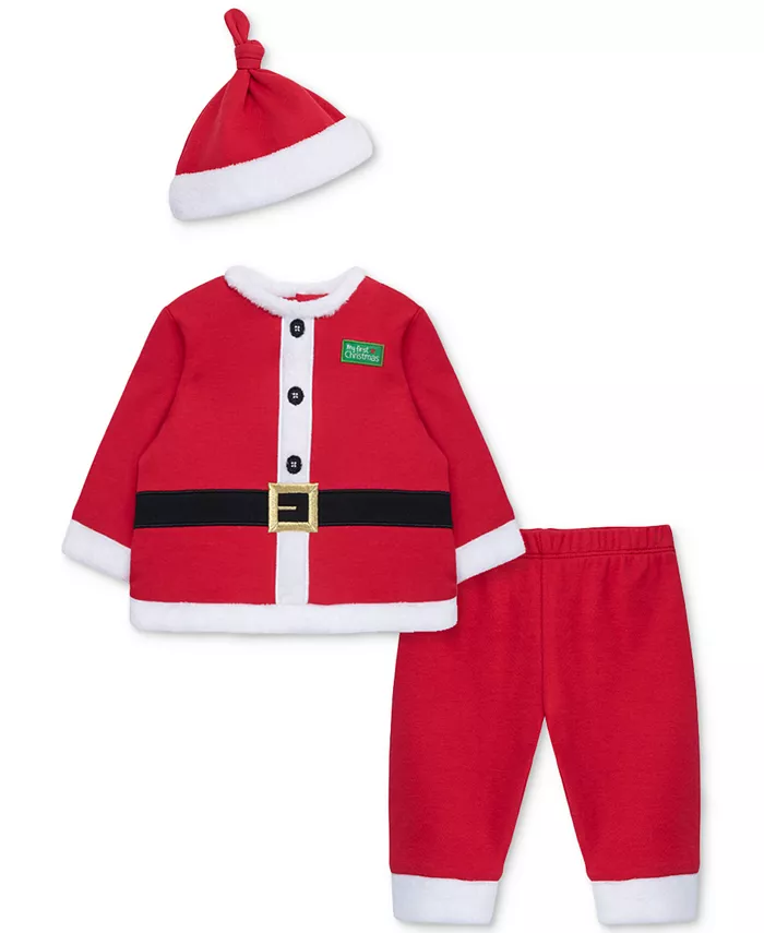 

Детский костюм для мальчика: шапочка Санты, рубашка и штаны, комплект из 3 предметов Little Me