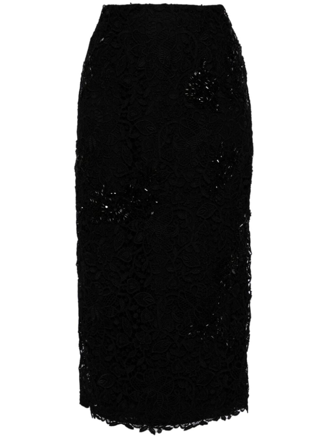 

Юбка-карандаш с кружевом Carolina Herrera, черный