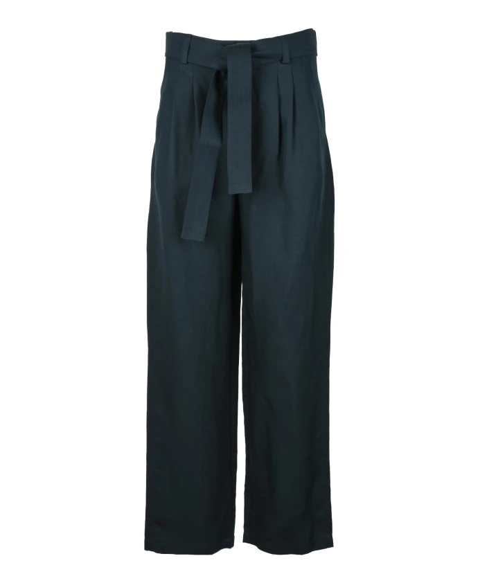 

Классические льняные брюки с высокой талией Woolrich, синий