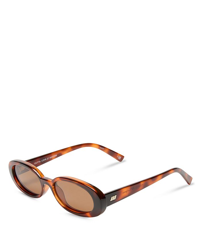 

Солнцезащитные очки Outta Love Oval, 51 мм Le Specs, коричневый