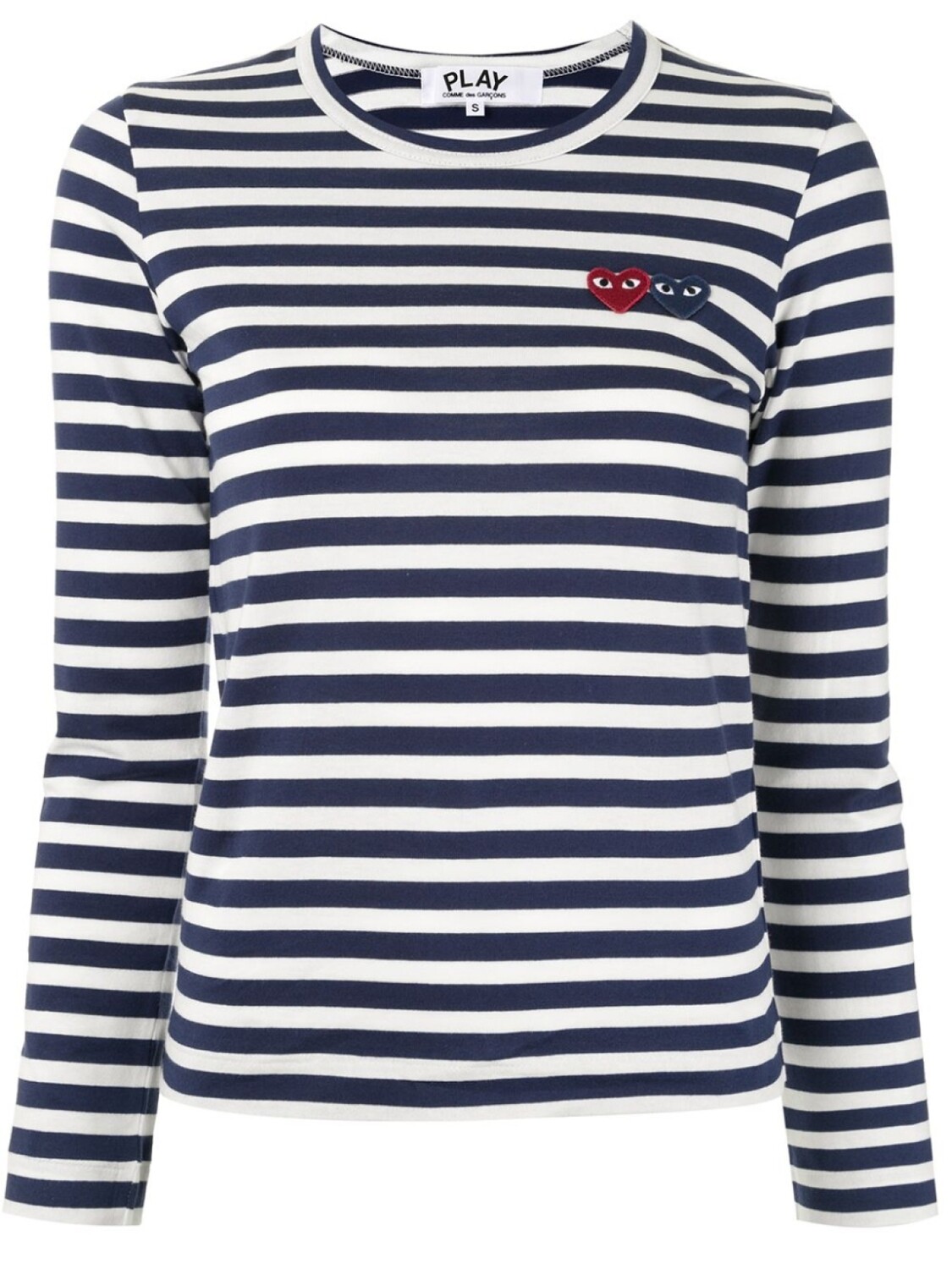 

Топ в полоску с логотипом Comme Des Garçons Play, синий