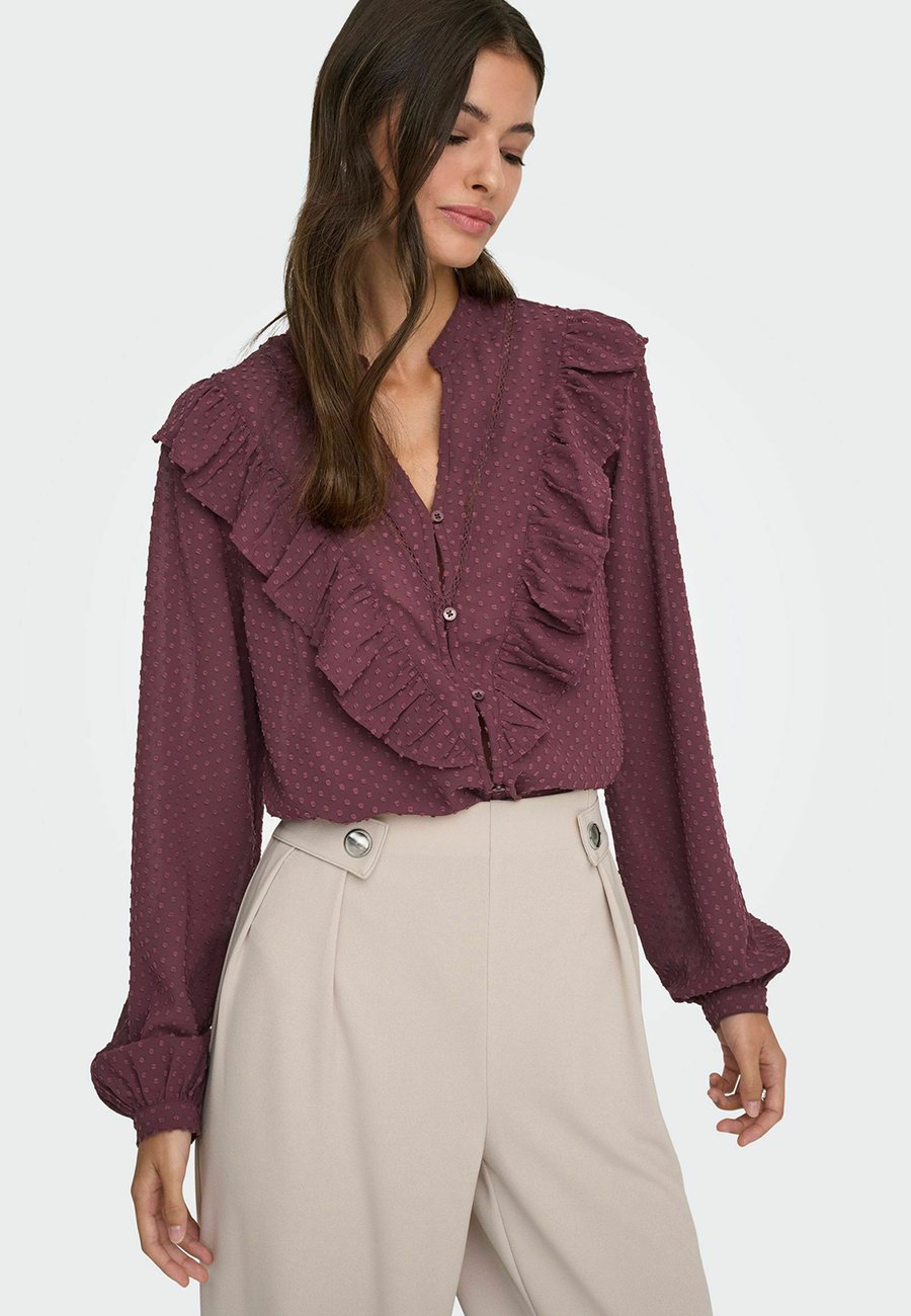 

Блуза JDY Button-down blouse, Catawba Grape/Berry